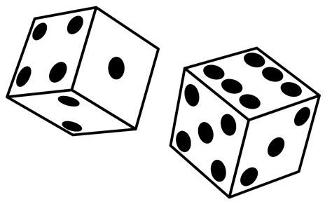black and white dice clipart|Iba pa.